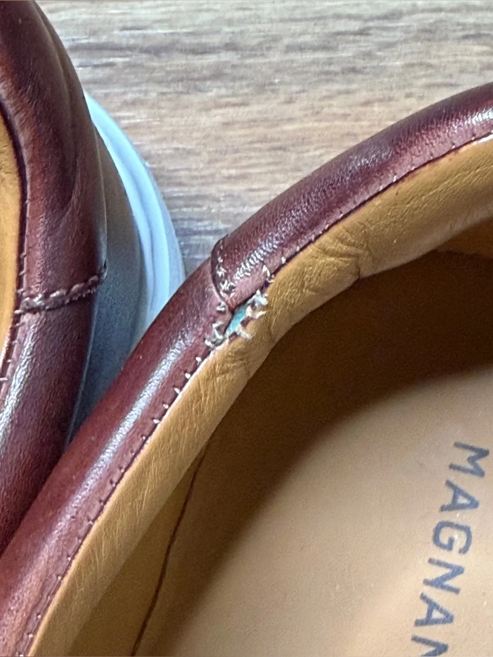 Magnanni Serino Leather Sneakers Shoes Men’s Size 11.5 Cognac Brown Retail $525 - Picture 13 of 14
